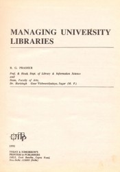 Cover of Managing University Libraries. 